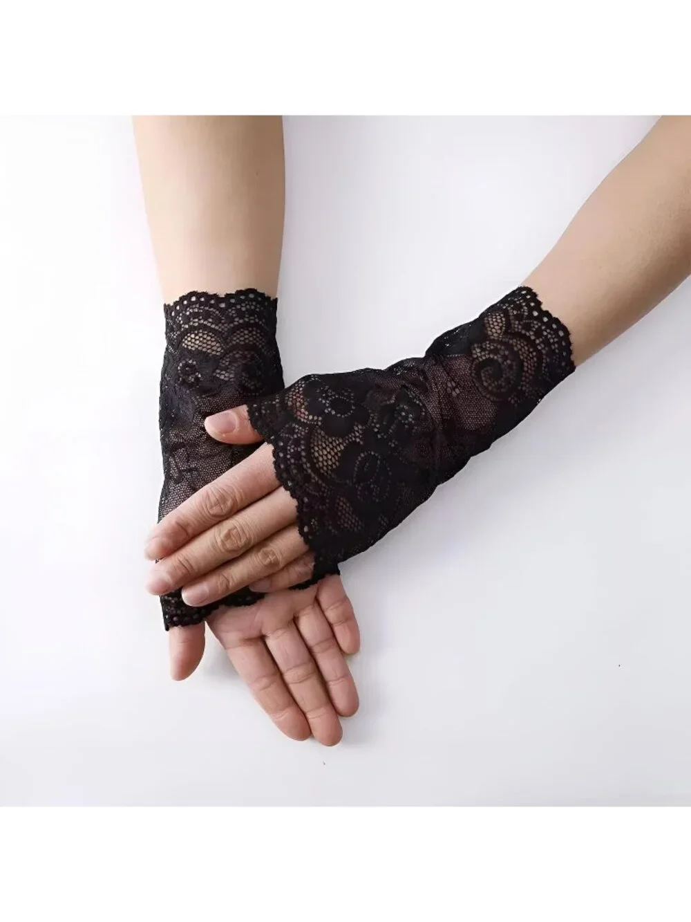 Women's Designer Arm Warmers Fingerless Gloves Y2K Gothic Cosplay Sleeves